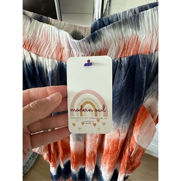 Patriotic tie dyed elastic waist harem pants sz small‎ NWT - Picture 9 of 13